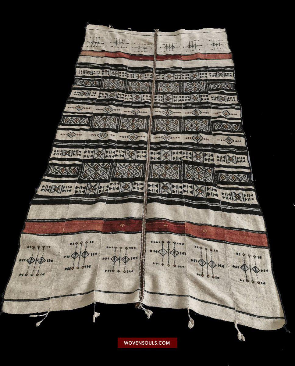 1396 Antique Fulani Shawl Blanket-WOVENSOULS-Antique-Vintage-Textiles-Art-Decor