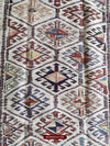 1401 Antique Caucasian White Field Sumac Soumac Sumakh Rug-WOVENSOULS-Antique-Vintage-Textiles-Art-Decor