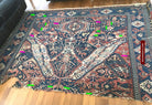 1402 SOLD Antique Caucasian Dragon Sumac Soumac Azeri Rug Fragment-WOVENSOULS-Antique-Vintage-Textiles-Art-Decor