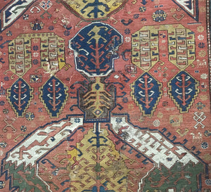 1403 Antique Caucasian Dragon Sumac Soumac Sumakhi Rug-WOVENSOULS-Antique-Vintage-Textiles-Art-Decor