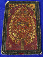 1404 Pair of Old Indo-Persian Mughal Lacquered Manuscript Book Cover Bindings-WOVENSOULS-Antique-Vintage-Textiles-Art-Decor