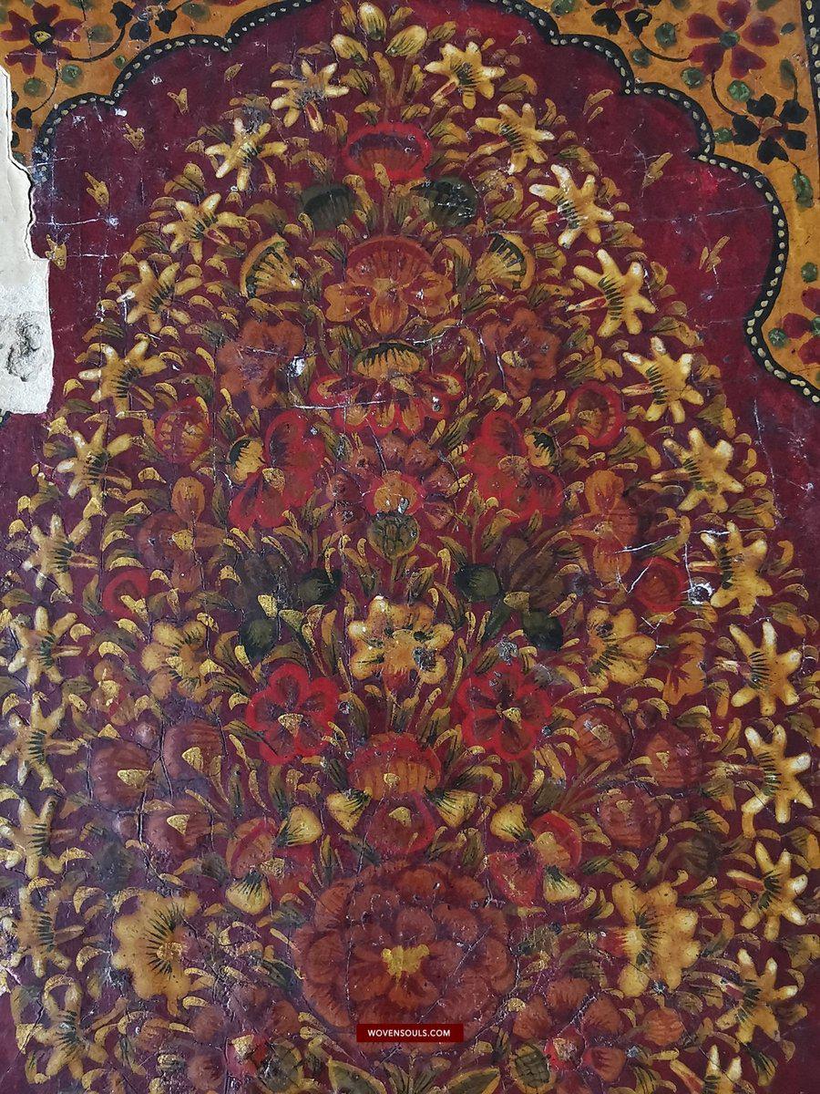 1404 Pair of Old Indo-Persian Mughal Lacquered Manuscript Book Cover Bindings-WOVENSOULS-Antique-Vintage-Textiles-Art-Decor