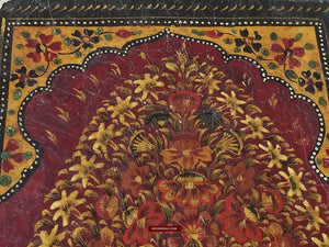 1404 Pair of Old Indo-Persian Mughal Lacquered Manuscript Book Cover Bindings-WOVENSOULS-Antique-Vintage-Textiles-Art-Decor