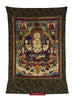 1406 SOLD Antique Tibet Thangka with Silk Embroidery-WOVENSOULS-Antique-Vintage-Textiles-Art-Decor