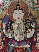 1406 SOLD Antique Tibet Thangka with Silk Embroidery-WOVENSOULS-Antique-Vintage-Textiles-Art-Decor