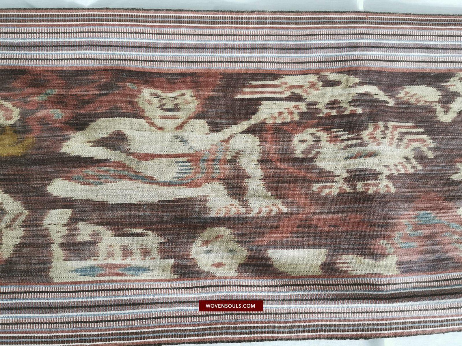 1407 Old Figurative Warp Ikat - Narrative Indonesian Textile-WOVENSOULS-Antique-Vintage-Textiles-Art-Decor