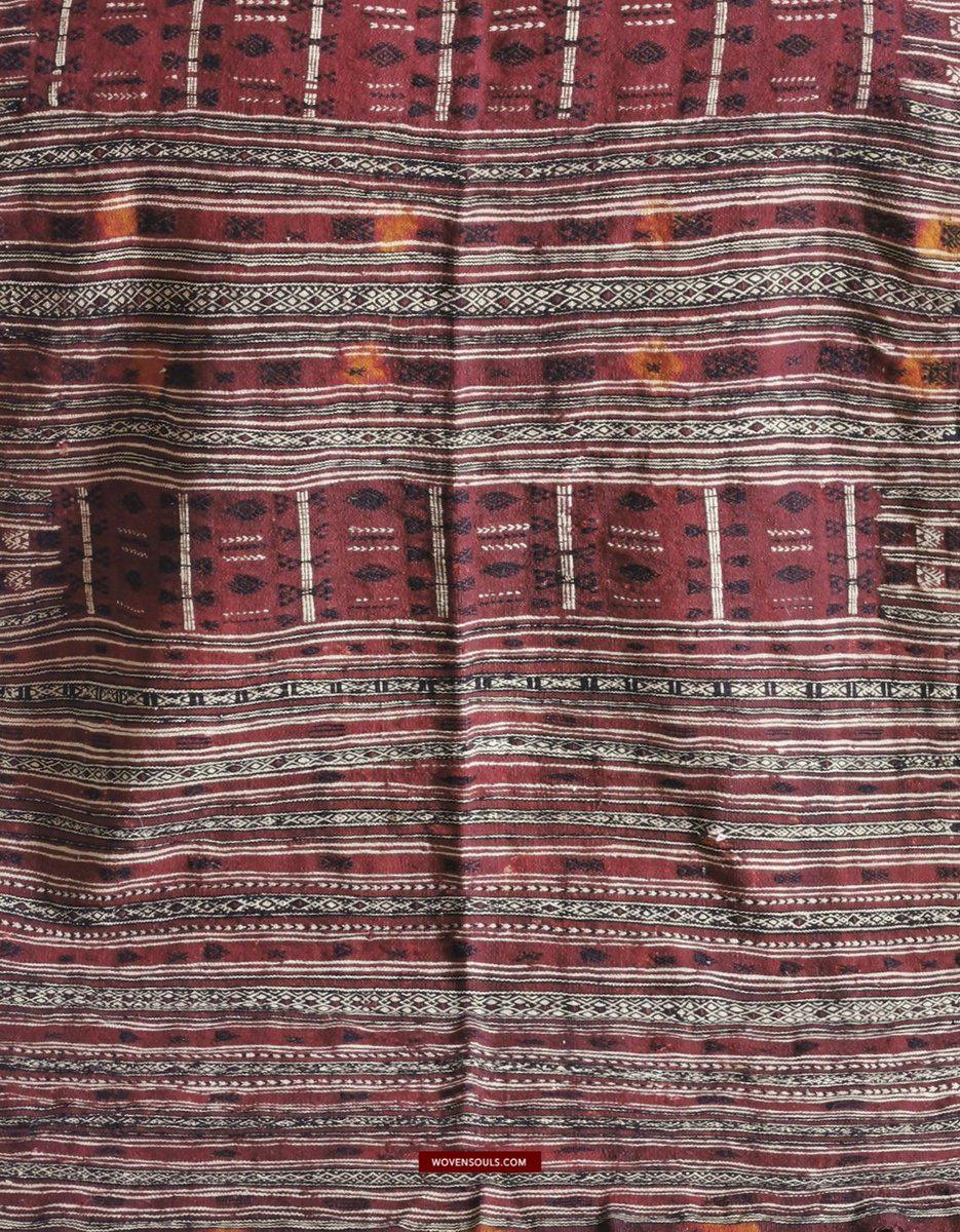 1410 Antique Tunisian Mushtia Mouchtiya Shawl - Textile Art Masterpiece-WOVENSOULS-Antique-Vintage-Textiles-Art-Decor