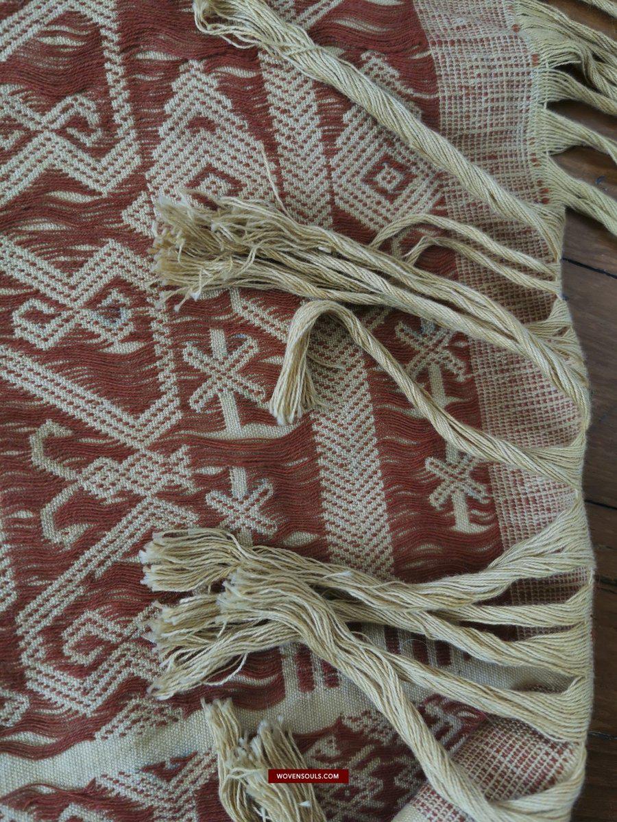 1411 Superb Old Sumba Ceremonial Weaving Lau Pahikung - Woven + Painted-WOVENSOULS-Antique-Vintage-Textiles-Art-Decor