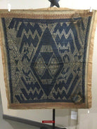 1412 Antique Sumatra Weaving Tampan Shipcloth Textile - Blue-WOVENSOULS-Antique-Vintage-Textiles-Art-Decor