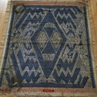 1412 Antique Sumatra Weaving Tampan Shipcloth Textile - Blue-WOVENSOULS-Antique-Vintage-Textiles-Art-Decor