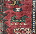 1413 Antique Caucasian Azeri Kuba Soumac Konagkend Flatweave Rug w Animals-WOVENSOULS-Antique-Vintage-Textiles-Art-Decor