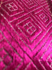 1425 Old Lehariya Thirma Bagh Phulkari in Pink Silk - Small Lozenges-WOVENSOULS-Antique-Vintage-Textiles-Art-Decor