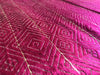 1425 Old Lehariya Thirma Bagh Phulkari in Pink Silk - Small Lozenges-WOVENSOULS-Antique-Vintage-Textiles-Art-Decor