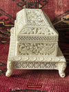 1428-B Vintage Hand Crafted Jewelry Box - Awadh, India-WOVENSOULS-Antique-Vintage-Textiles-Art-Decor