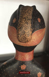 1429 Javanese Batik on Wood - King & Queen Figures-WOVENSOULS-Antique-Vintage-Textiles-Art-Decor