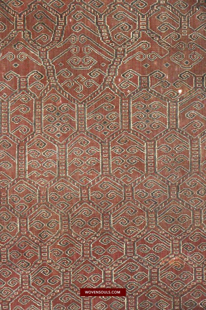 1445 Antique Iban Pua Kumbu Sungkit Singkit Woven Textile-WOVENSOULS-Antique-Vintage-Textiles-Art-Decor