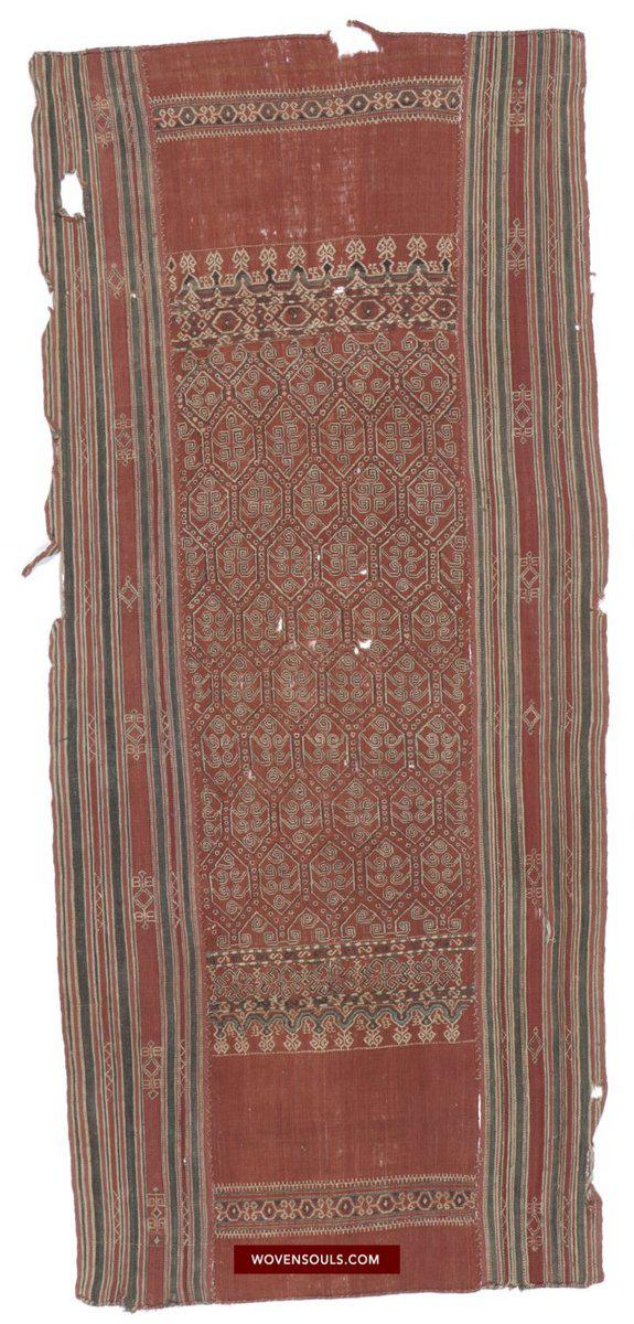 1446 Antique Iban Pua Kumbu Sungkit Woven Textile-WOVENSOULS-Antique-Vintage-Textiles-Art-Decor