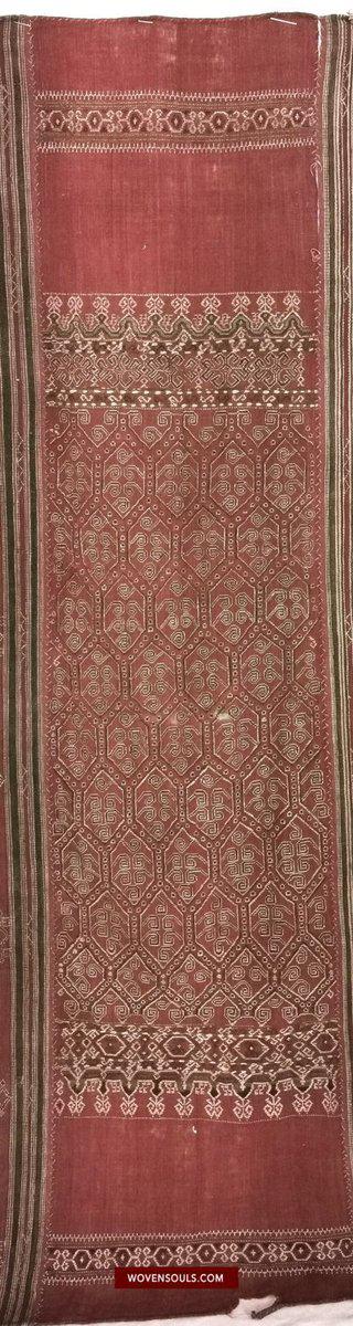 1446 Antique Iban Pua Kumbu Sungkit Woven Textile-WOVENSOULS-Antique-Vintage-Textiles-Art-Decor