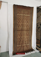 1450 SOLD Antique Iban Ikat Pua Kumbu Woven Textile with Human Figures - Saribas, Sarawak-WOVENSOULS-Antique-Vintage-Textiles-Art-Decor