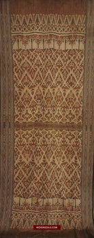 1450 SOLD Antique Iban Ikat Pua Kumbu Woven Textile with Human Figures - Saribas, Sarawak-WOVENSOULS-Antique-Vintage-Textiles-Art-Decor