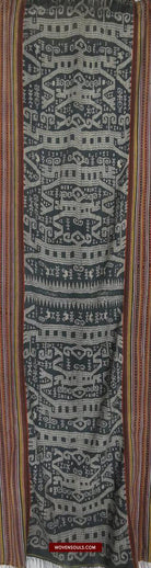 1451 Old Figurative Ikat Timor w Anthropomorphic figures-WOVENSOULS-Antique-Vintage-Textiles-Art-Decor