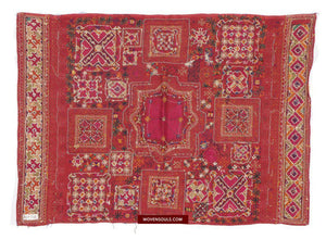 1456 SOLD Rare Museum Quality Sindh Pillow Case - 1940-1950s-WOVENSOULS-Antique-Vintage-Textiles-Art-Decor