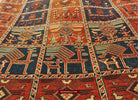 1459 Antique Peacock Animal Baku Azeri Pile Rug (Verneh Style)-WOVENSOULS-Antique-Vintage-Textiles-Art-Decor