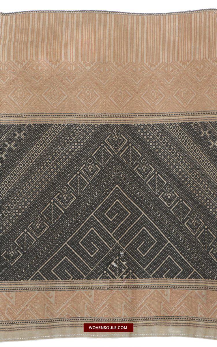 1461 Gorgeous Antique Laos Pha Khit Weaving Textile Art-WOVENSOULS-Antique-Vintage-Textiles-Art-Decor