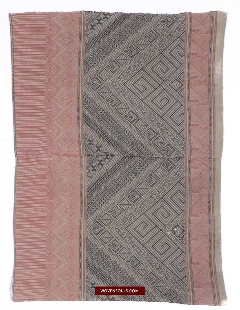 1461 Gorgeous Antique Laos Pha Khit Weaving Textile Art-WOVENSOULS-Antique-Vintage-Textiles-Art-Decor