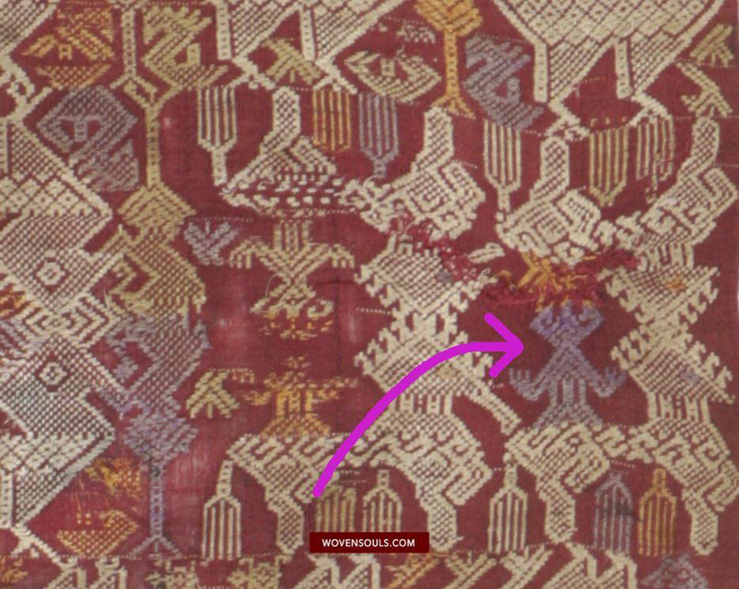 1462 Gorgeous Antique Laos Silk Weaving Textile Art-WOVENSOULS-Antique-Vintage-Textiles-Art-Decor