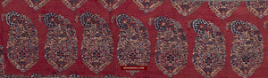 1470 Antique Kashmir Pashmina Prayer Niche Composite Rug Mat-WOVENSOULS-Antique-Vintage-Textiles-Art-Decor