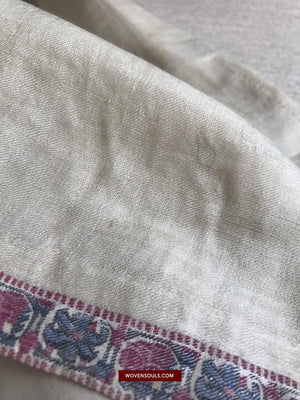 1474 Antique Kashmir Pashmina Dochalla Long Shawl-WOVENSOULS-Antique-Vintage-Textiles-Art-Decor