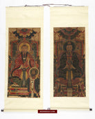 1479 Antique Ceremonial Painting Scroll-WOVENSOULS-Antique-Vintage-Textiles-Art-Decor