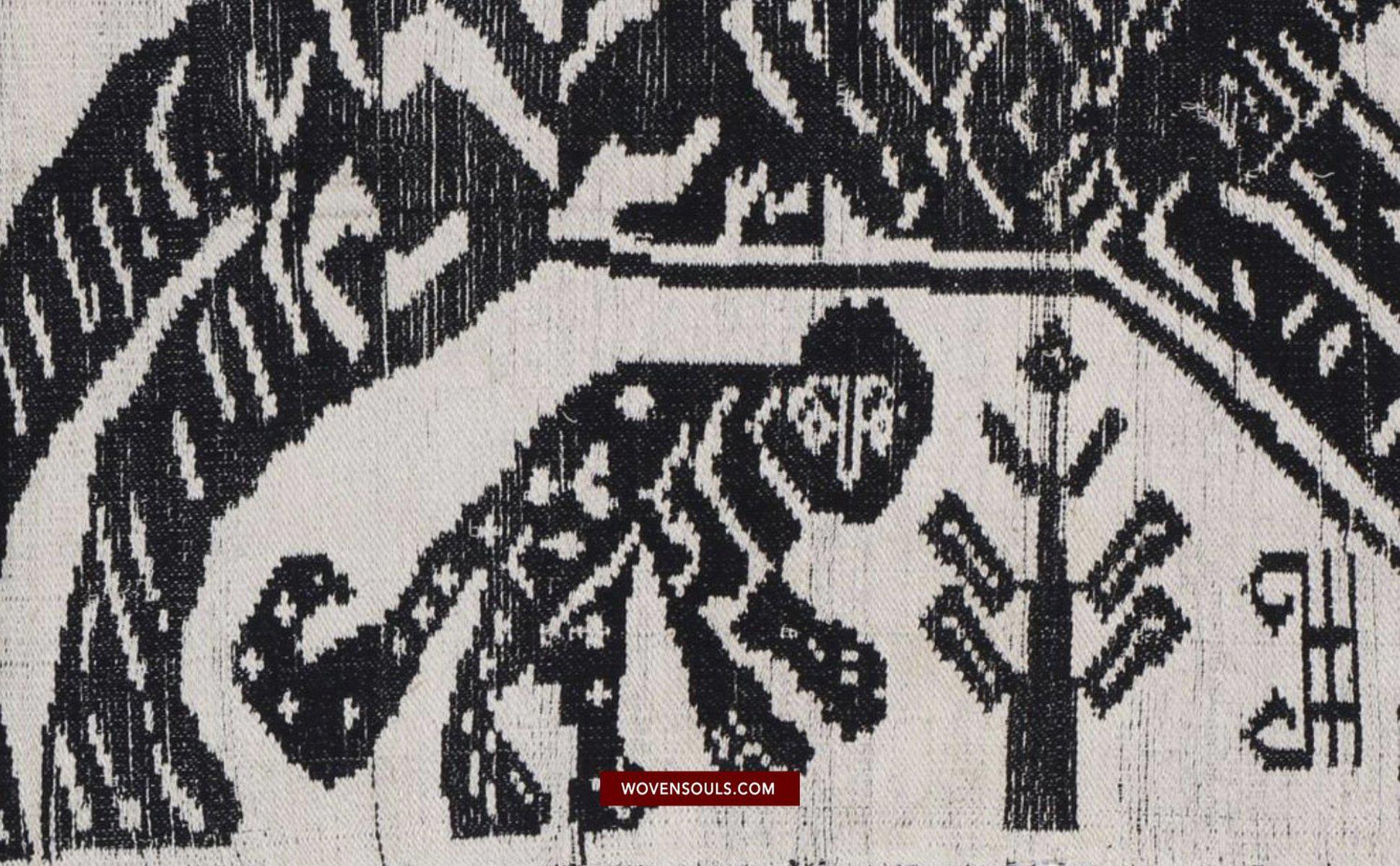 1481 Arte tessile di tessitura Lao Tai vintage con motivo tigre-WOVENSOULS-Arredamento artistico-tessile-vintage-antico