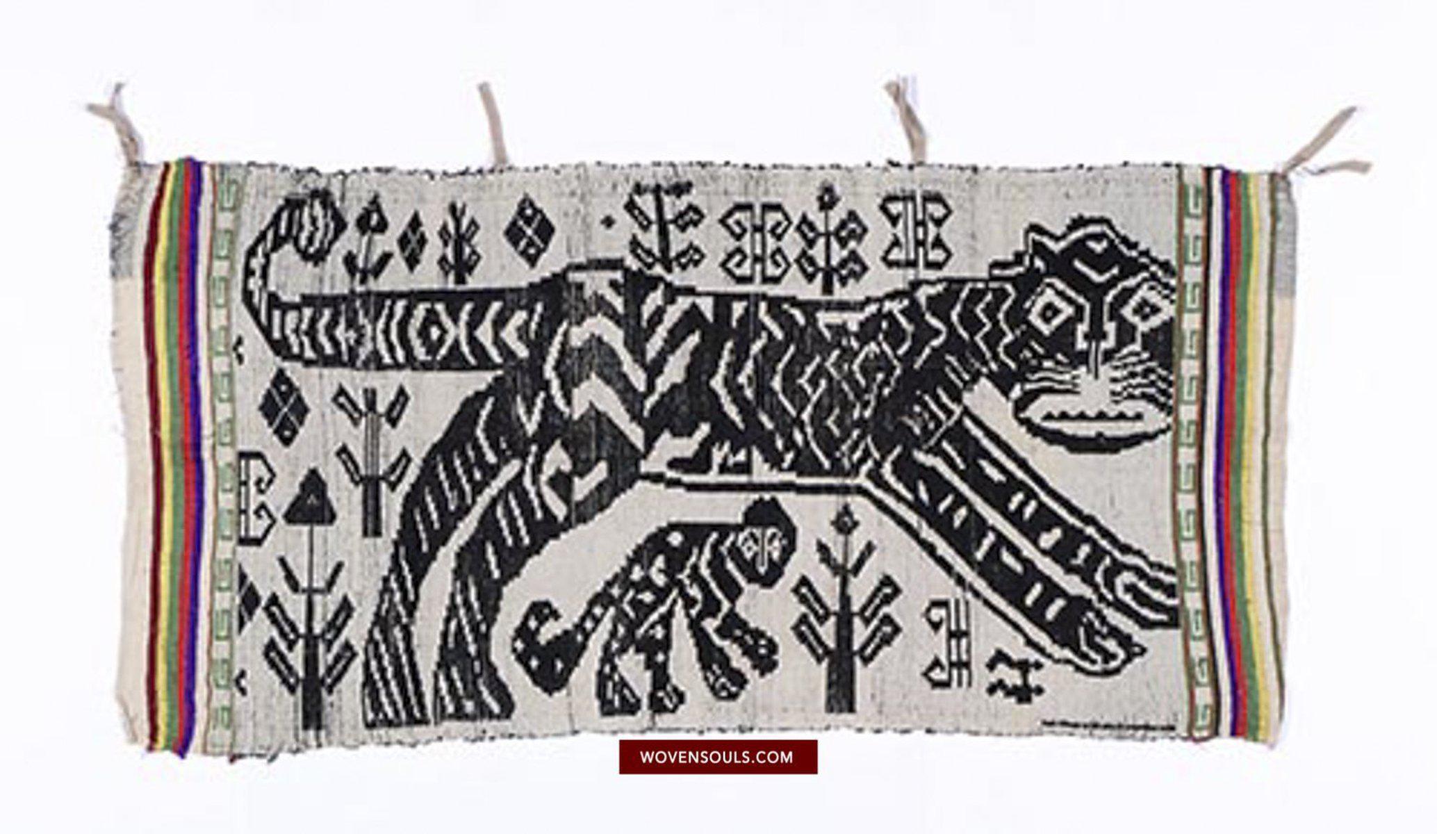 1481 Arte tessile di tessitura Lao Tai vintage con motivo tigre-WOVENSOULS-Arredamento artistico-tessile-vintage-antico