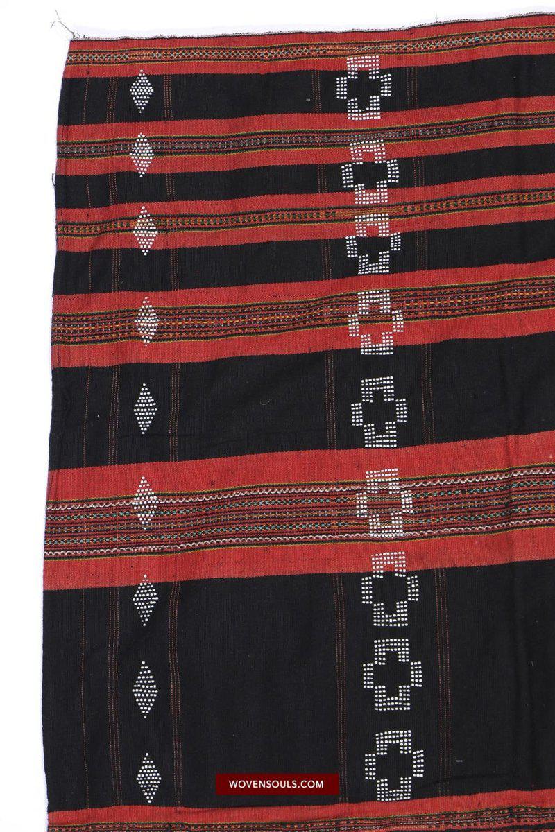 1484 Antique Hilltribe Ceremonial Skirt with Woven Beads-WOVENSOULS-Antique-Vintage-Textiles-Art-Decor