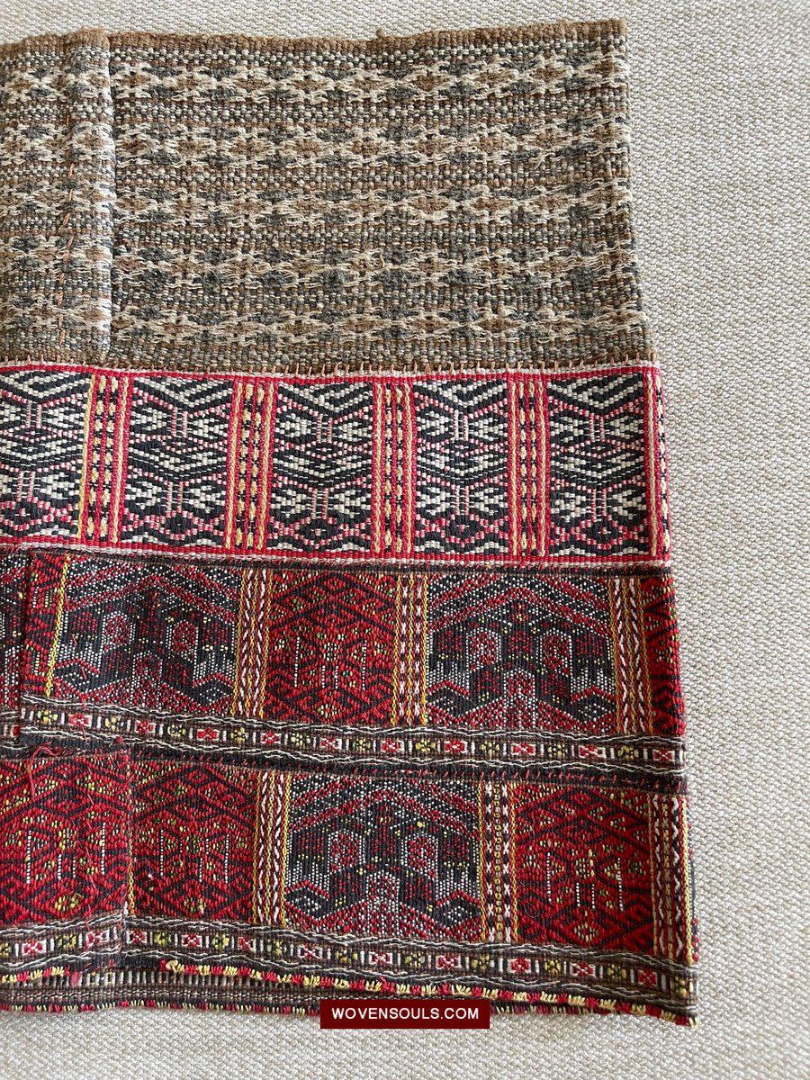 1485 Old Chinese Hainan Run Li Ethnic Minority Woven Skirt-WOVENSOULS-Antique-Vintage-Textiles-Art-Decor