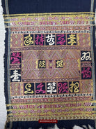 1489 Old Chinese Hainan Meifu Li Ethnic Minority Head wrap turban w Inscription-WOVENSOULS-Antique-Vintage-Textiles-Art-Decor