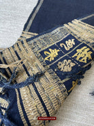 1490 Old Chinese Hainan Meifu Li Ethnic Minority Head wrap turban w Inscription-WOVENSOULS-Antique-Vintage-Textiles-Art-Decor