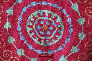 1492 Old Large-Medallion Suzani-WOVENSOULS-Antique-Vintage-Textiles-Art-Decor