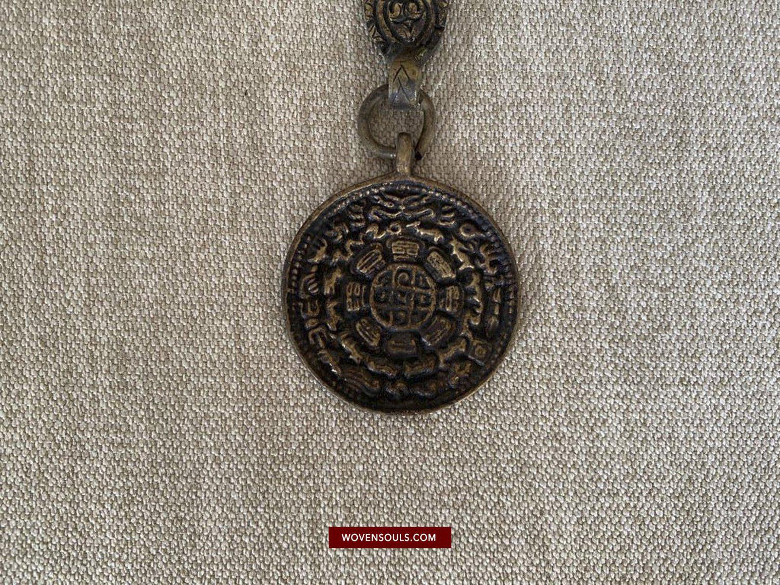 1498 Antique Tibetan Ornamented Belt-WOVENSOULS-Antique-Vintage-Textiles-Art-Decor