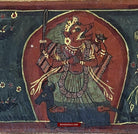 1499 An Important Ancient Nepal Hindu Manuscript Scroll with Paintings devoted to Devi Puja-WOVENSOULS-Antique-Vintage-Textiles-Art-Decor