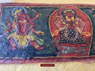 1499 An Important Ancient Nepal Hindu Manuscript Scroll with Paintings devoted to Devi Puja-WOVENSOULS-Antique-Vintage-Textiles-Art-Decor