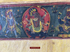 1499 An Important Ancient Nepal Hindu Manuscript Scroll with Paintings devoted to Devi Puja-WOVENSOULS-Antique-Vintage-Textiles-Art-Decor