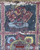 1499 An Important Ancient Nepal Hindu Manuscript Scroll with Paintings devoted to Devi Puja-WOVENSOULS-Antique-Vintage-Textiles-Art-Decor