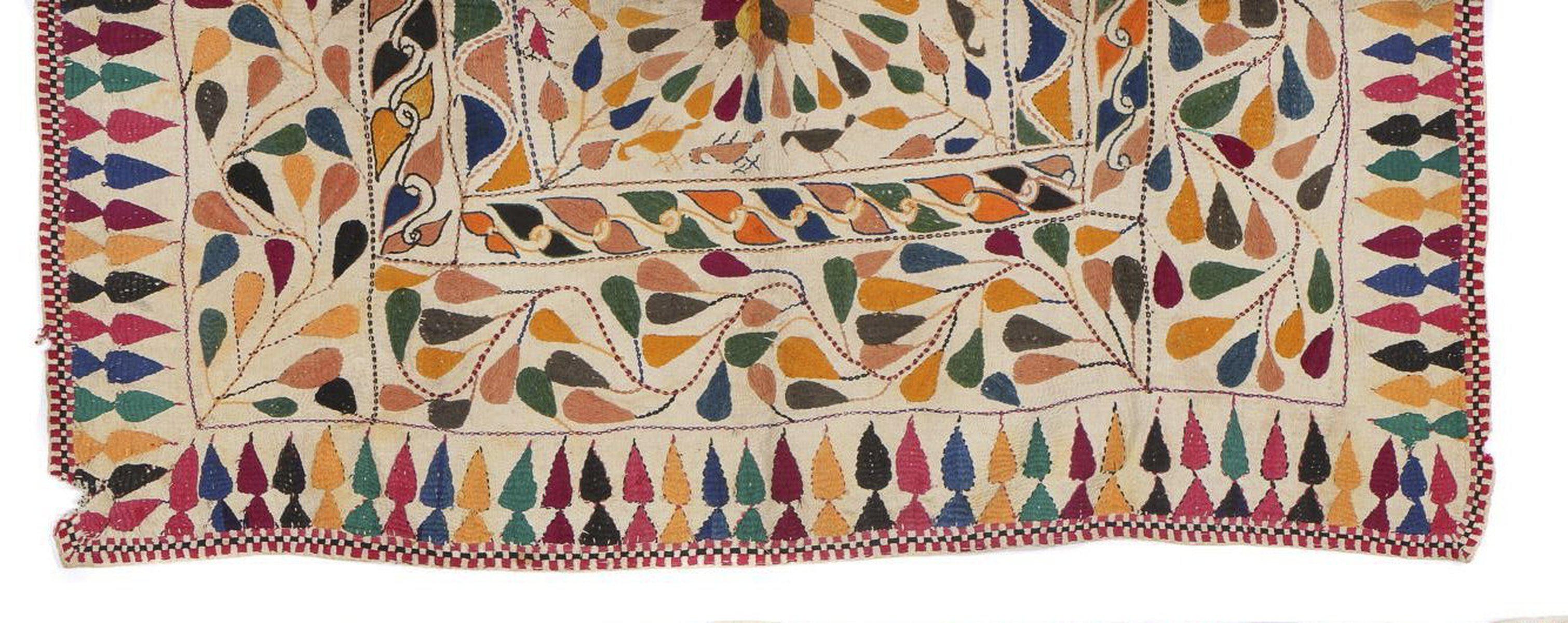 1503 Old Kantha Embroidery-WOVENSOULS-Antique-Vintage-Textiles-Art-Decor