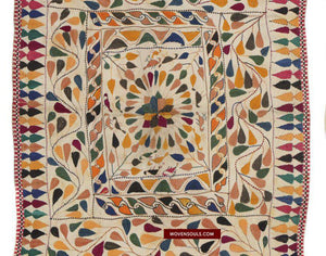 1503 Old Kantha Embroidery-WOVENSOULS-Antique-Vintage-Textiles-Art-Decor