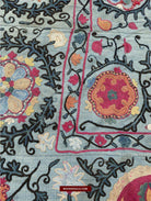 1504 Antique Blue Bukhara Suzani-WOVENSOULS-Antique-Vintage-Textiles-Art-Decor