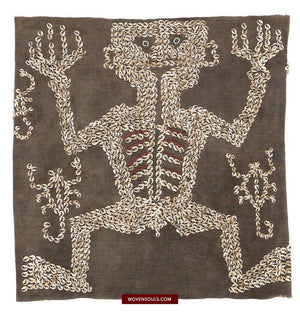1506 Superb Old Sumba Ceremonial Weaving with Shells & Beads Lau Wuti Kau-WOVENSOULS-Antique-Vintage-Textiles-Art-Decor