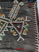 1507 Superb Old Sumba Ceremonial Weaving with Shells & Beads Lau Wuti Kau - Rare Stylised Motif-WOVENSOULS-Antique-Vintage-Textiles-Art-Decor